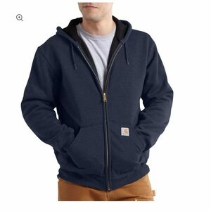 Carhartt Rain Defender Navy Blue Zip-Up Hoodie